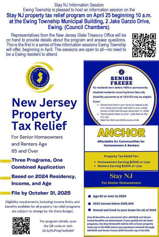 NJ Property Tax Relief for Senior Residents - Apply by October 31, 2025 
