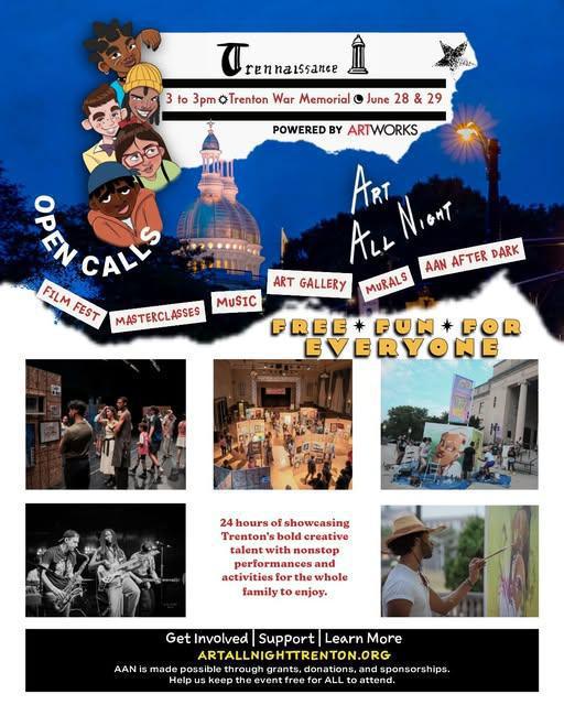 Art All Night-Trenton on June 28-29