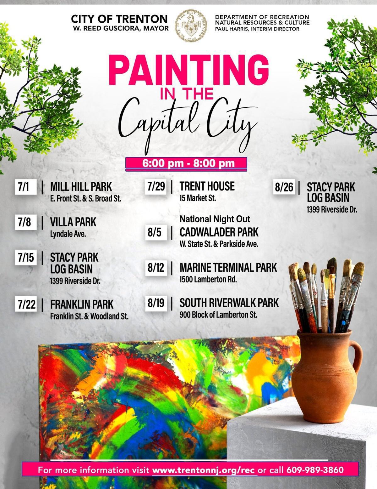 Painting in the Capital City ( 6 - 8pm city wide )