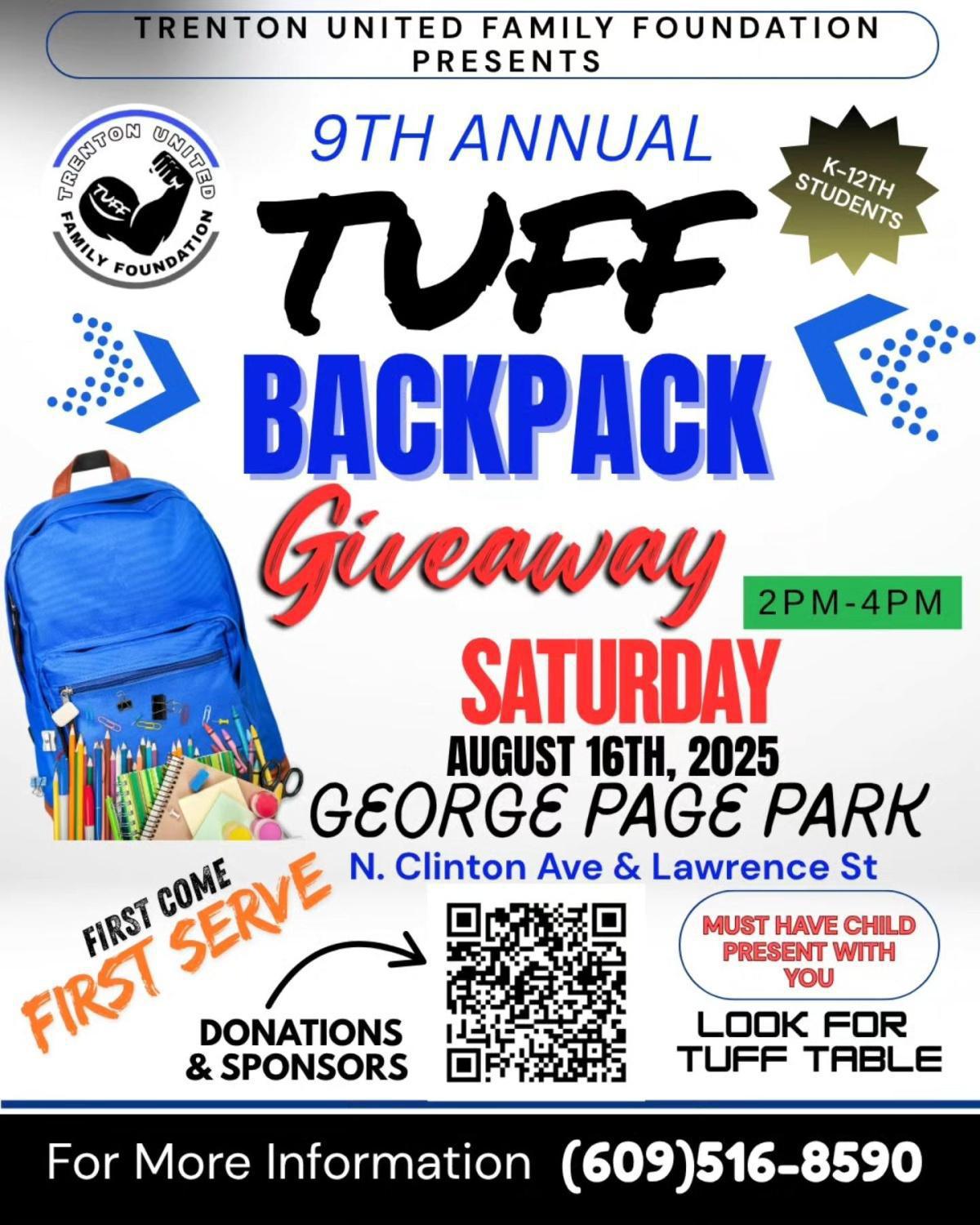 9th Annual TUFF Backpack Giveaway 9th Annual TUFF Backpack Giveaway