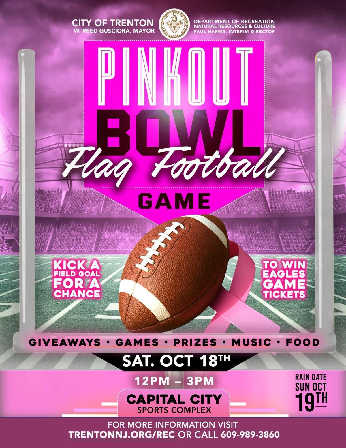 Pinkout Bows Flag Football Game