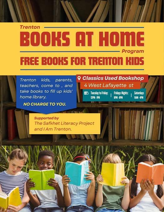 Trenton "BOOKS AT HOME" Program @Classics Used Bookshop ( 4 West Lafayette St, Trenton, NJ )