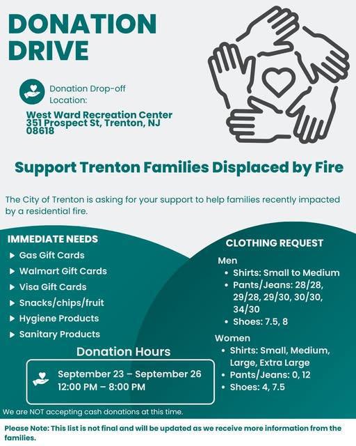 Help Trenton families displaced due to a fatal fire on the 1200 block of N Olden Ave Help Trenton families displaced due to a fatal fire on the 1200 block of N Olden Ave