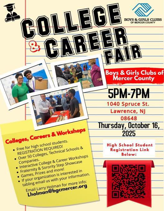 College & Career Fair @ Boys & Girls Clubs of Mercer County College & Career Fair @ Boys & Girls Clubs of Mercer County