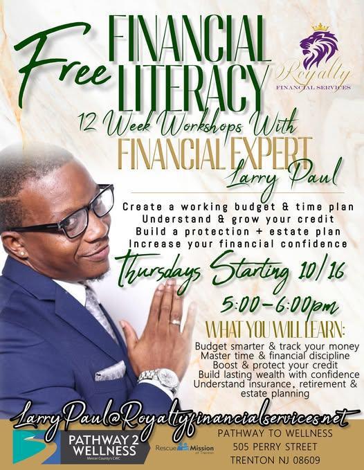  Financial Literacy workshops - every Thursday thru mid November 