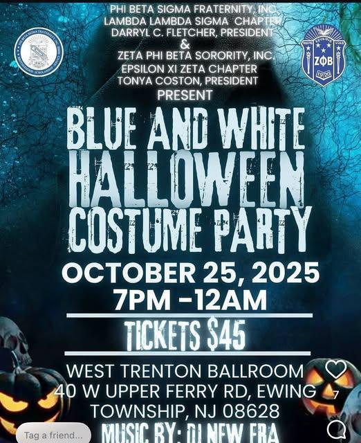 Blue and White Halloween Costume Party @trentonsigmas @epsilon_xi_zeta