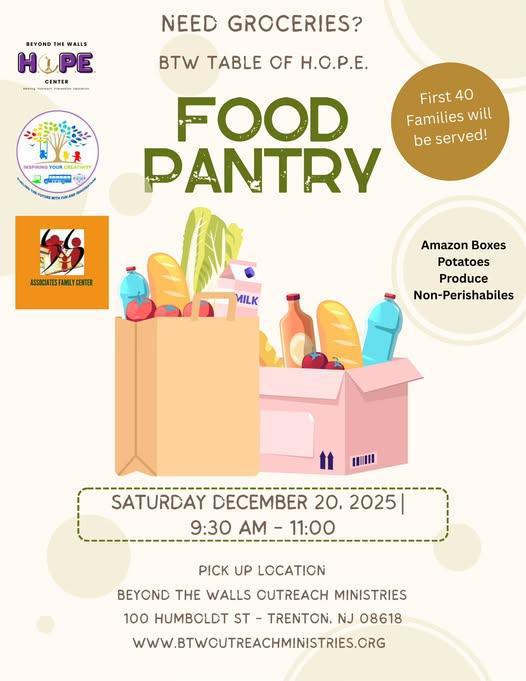 FOOD PANTRY! w/BTW TABLE OF H.O.P.E