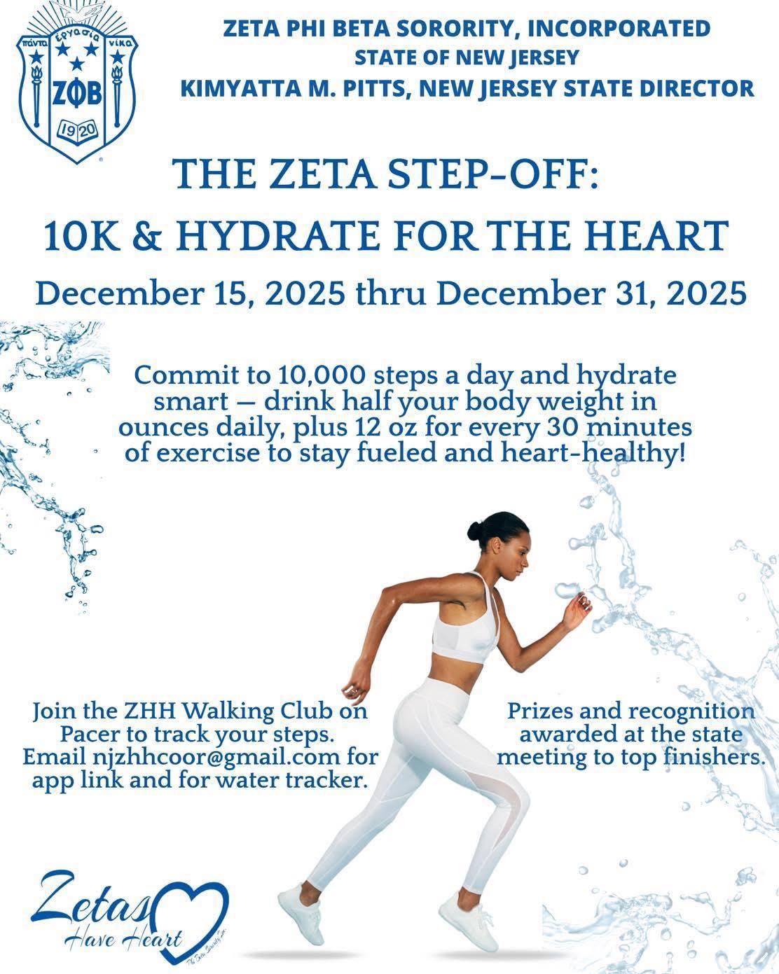 LA CAMINATA ZETA: 10K E HIDRATACIÓN POR LA SALUD CARDÍACA💙 15 al 31 de diciembre de 2025