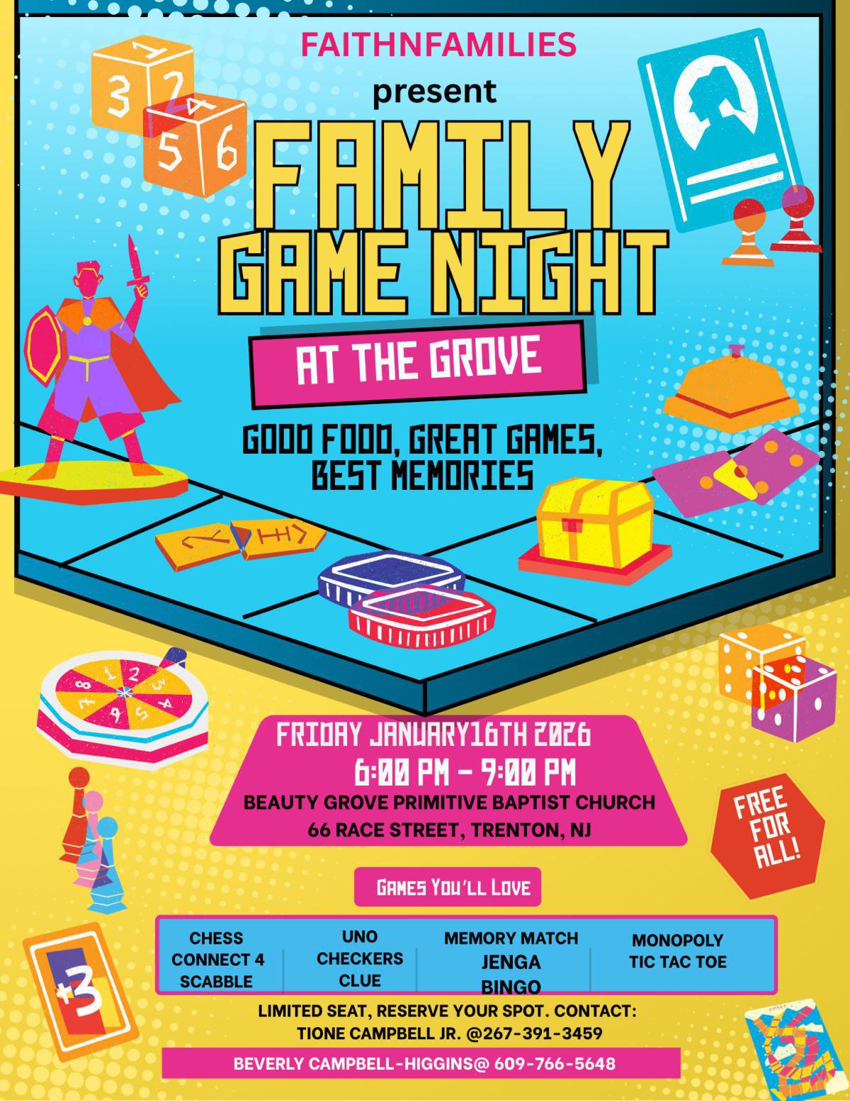 Family Game Night presented by FAITH N FAMILIES