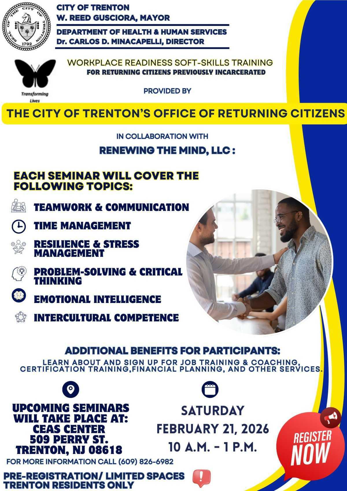 Workplace Readiness Soft-Skills Training - For Returning Citizens Previously Incarcerated