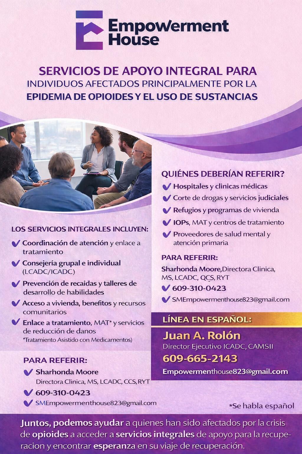 WRAPAROUND RECOVERY SUPPORT - For Individuals Impacted by the OPIOID EMPIDEMIC & SUBSTANCE USE