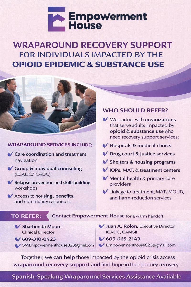WRAPAROUND RECOVERY SUPPORT - For Individuals Impacted by the OPIOID EMPIDEMIC & SUBSTANCE USE
