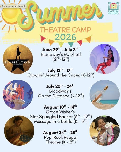 The Lyceum Summer Theatre Camp is back for 2026! - City of Burlington, NJ