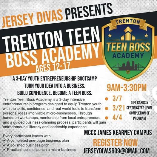 Trenton Teen Boss Academy ( Ages 12 to 17 )