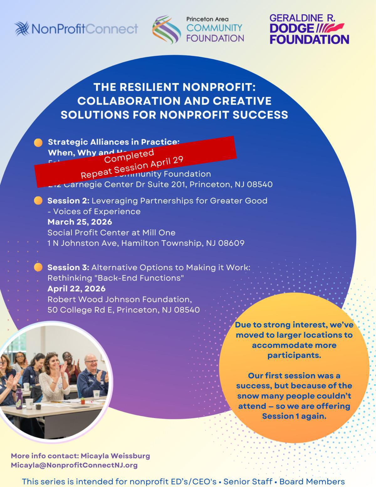 The Resilient Nonprofit: Collaboration and Creative Solutions for Success Three – Part Series The Resilient Nonprofit: Collaboration and Creative Solutions for Success Three – Part Series