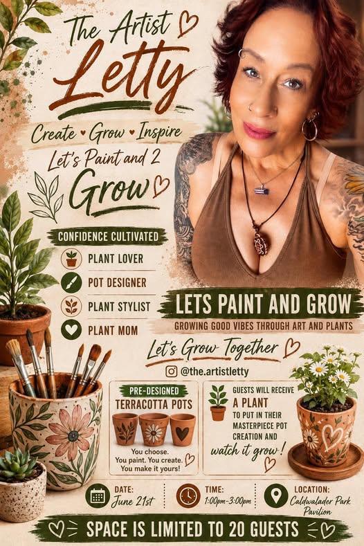 The Artist Letty Presents: Create • Grow • Inspire ✨ Let’s Paint and Grow together