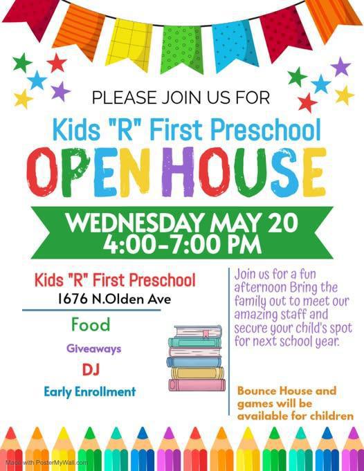 Kids R First Preschool Open House Event in Trenton
