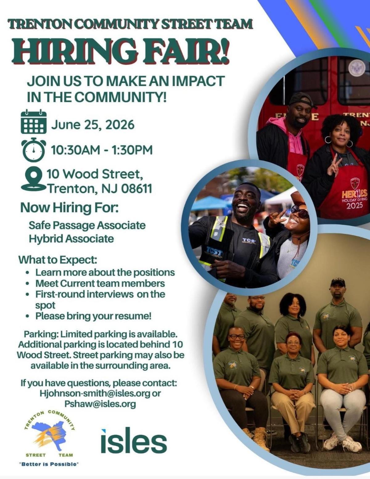 TRENTON COMMUNITY STREET TEAM HIRING FAIR