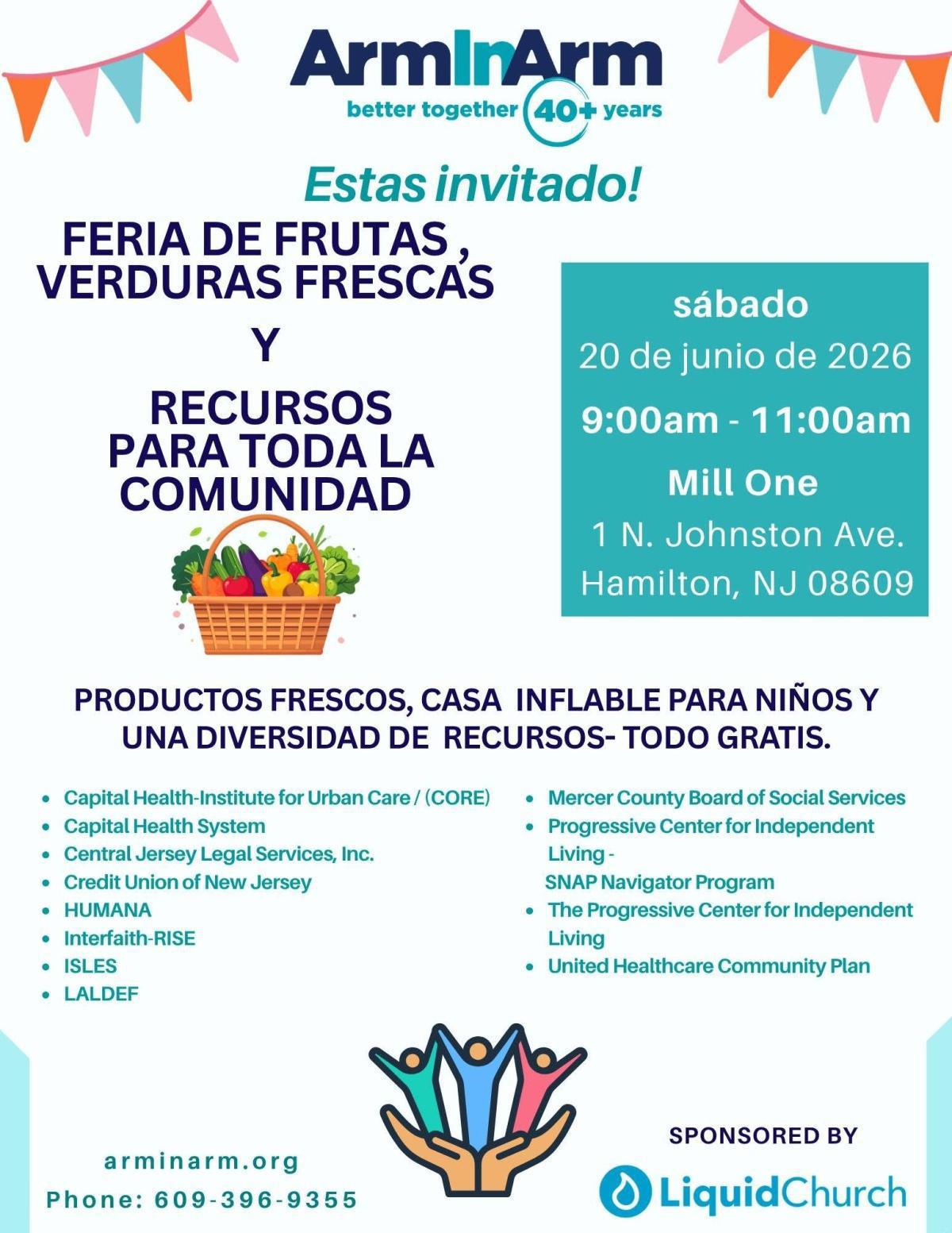 ARM IN ARM No-Cost Farmers Market & Resource Fair ARM IN ARM No-Cost Farmers Market & Resource Fair