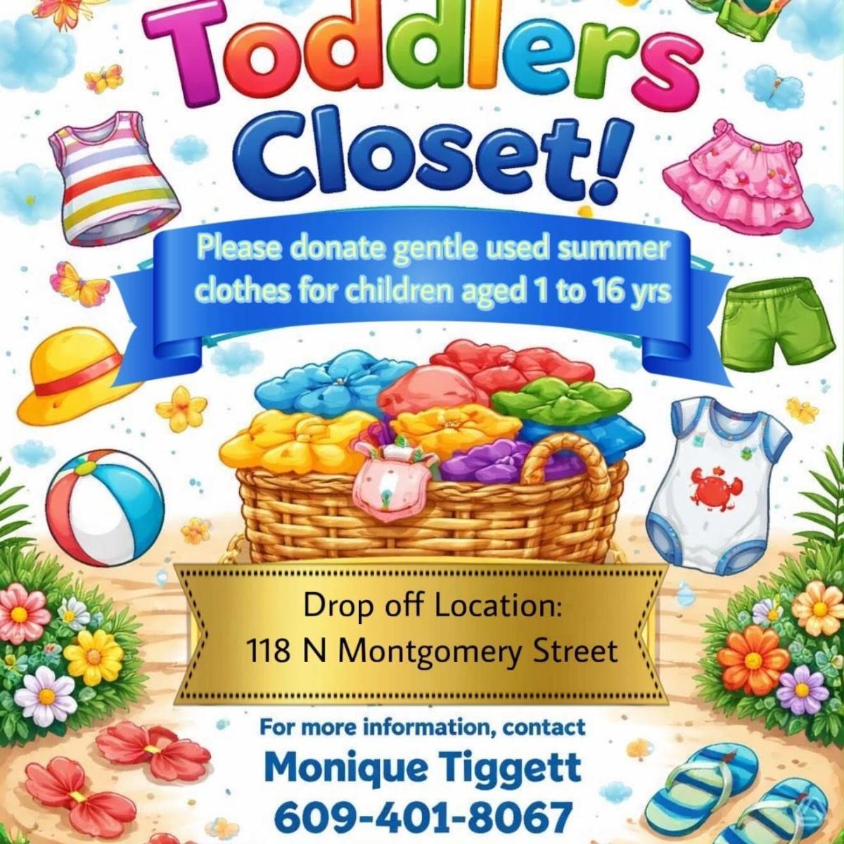 TODDLERS CLOSET DONATIONS