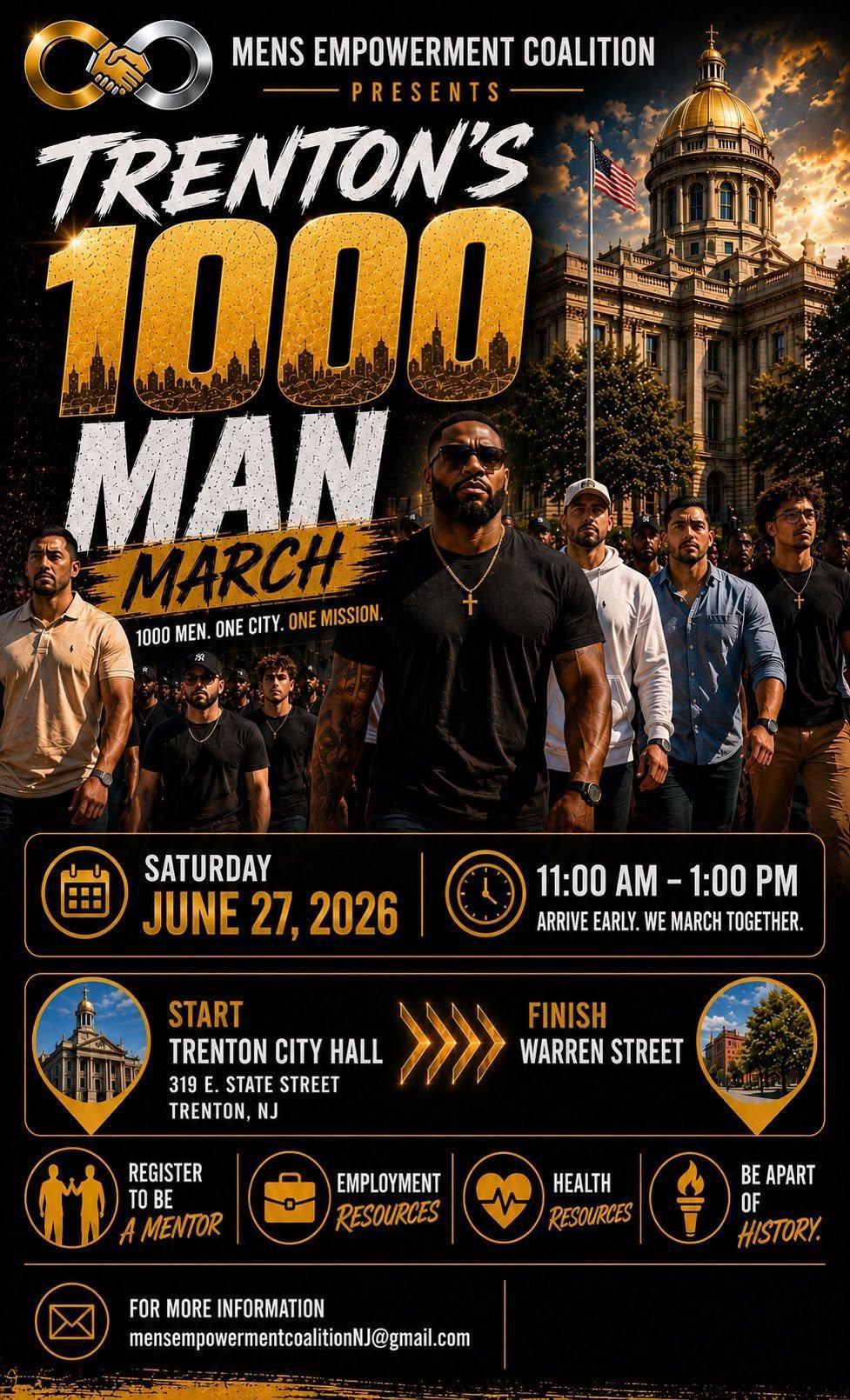 TRENTON 1000 MEN MARCH TRENTON 1000 MEN MARCH