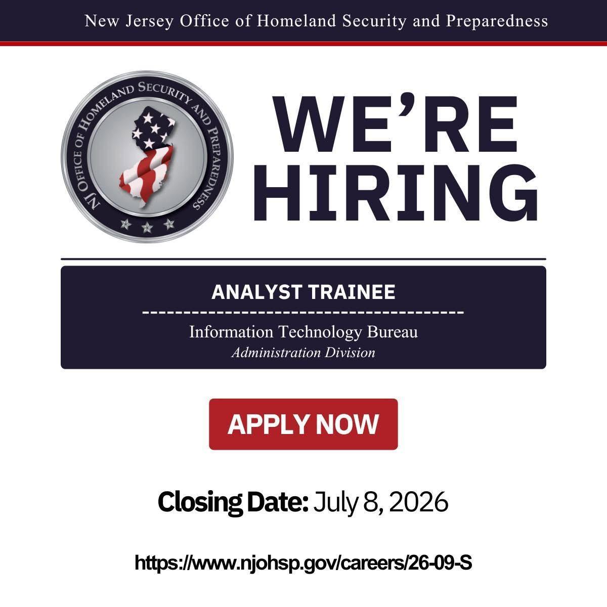 NJOHSP IS HIRING!
