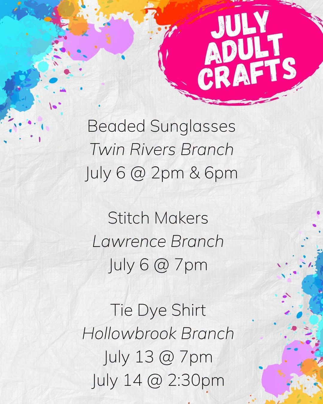 JULY ADULT CRAFTS 