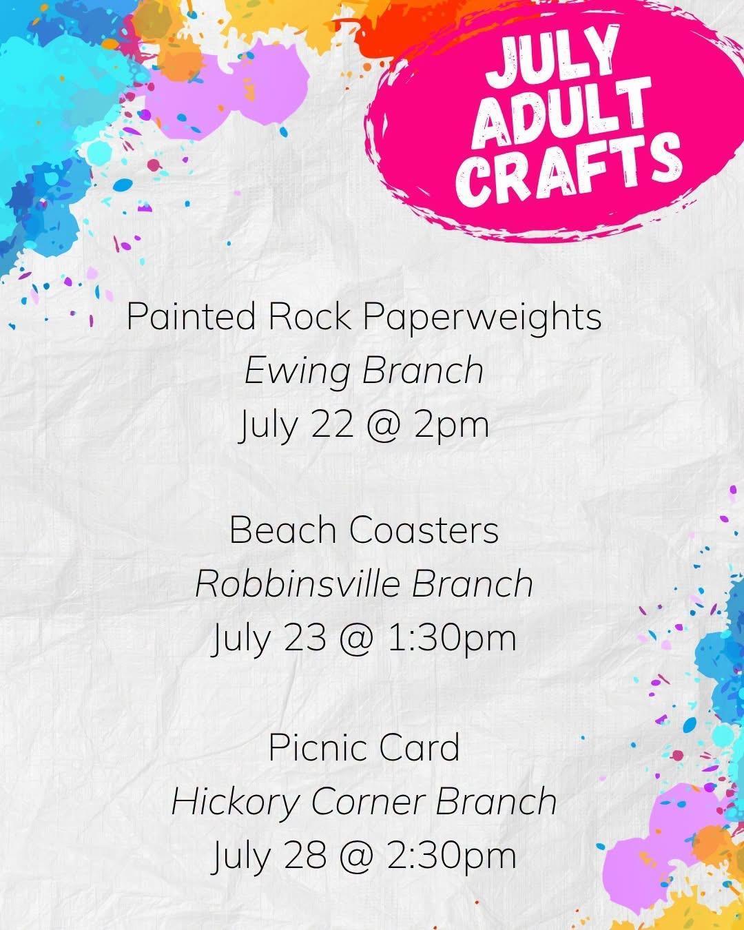 JULY ADULT CRAFTS 