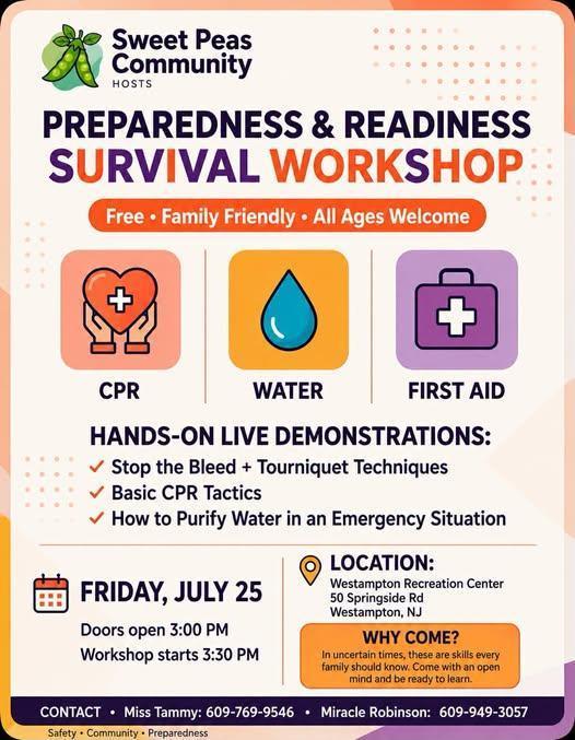 FREE Preparedness & Readiness Survival Workshop - Westampton NJ FREE Preparedness & Readiness Survival Workshop - Westampton NJ