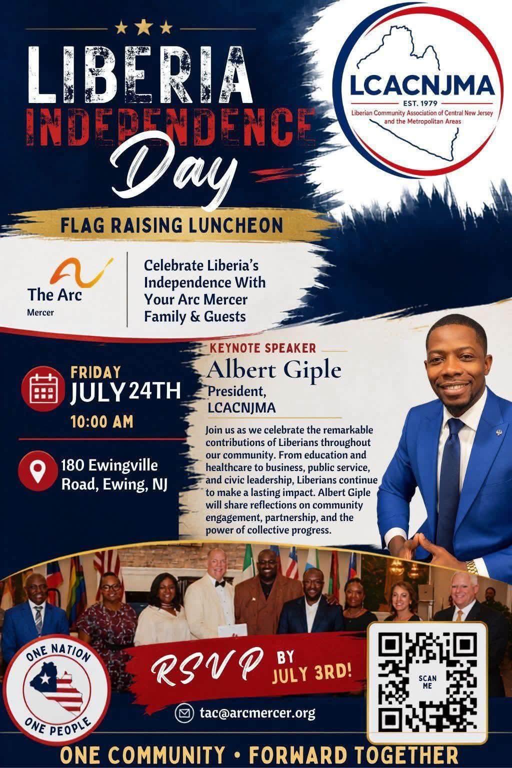 Flag Raising Luncheon - Liberian Independence Day 2026 ( LCACNJMA & ARC Mercer)