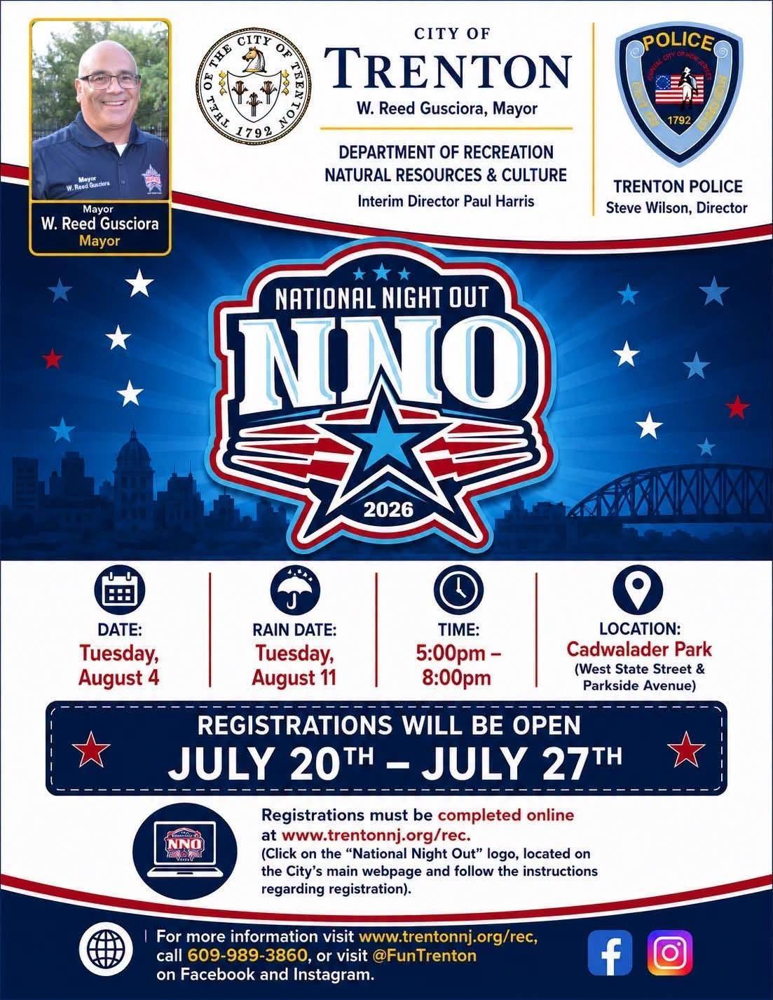 National Night Out registration is now open from July 20 through July 27, 2026 National Night Out registration is now open from July 20 through July 27, 2026