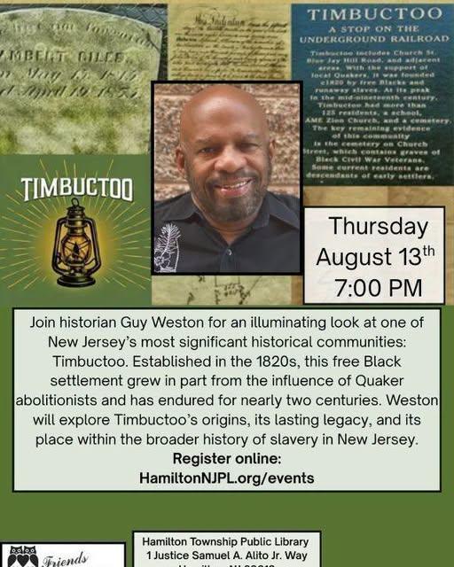 Timbuctoo - Join historian Guy Weston for a look at one of New Jersey's most significant historical communities