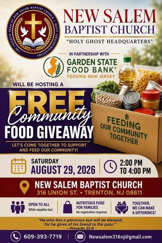 FREE Community FOOD Giveaway @New Salem Baptist Church
