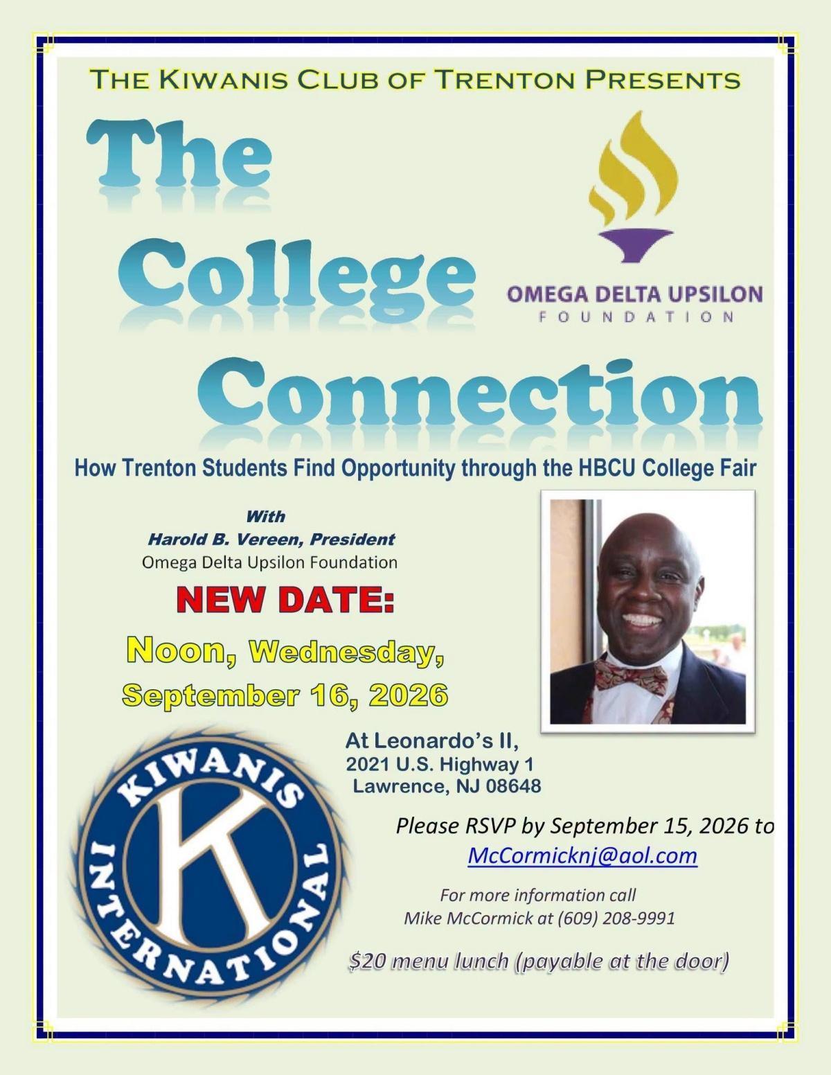 Trenton Kiwanis Presents The College Connection