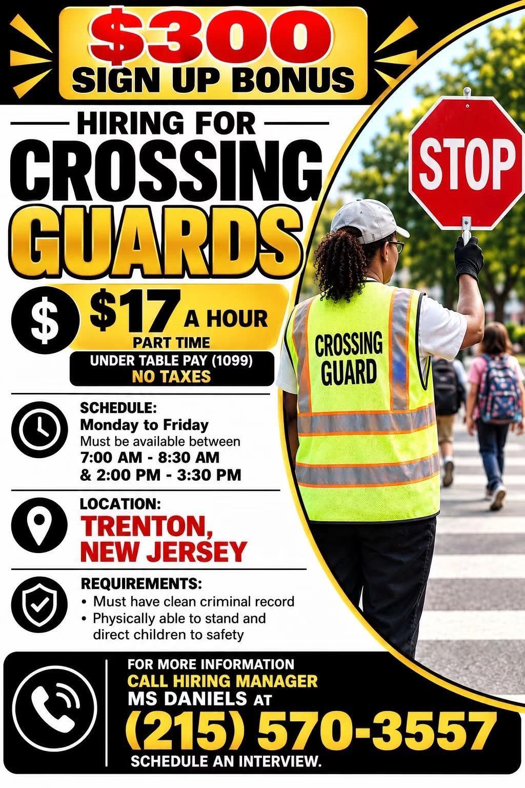 HIRING FOR CROSSING GUARDS