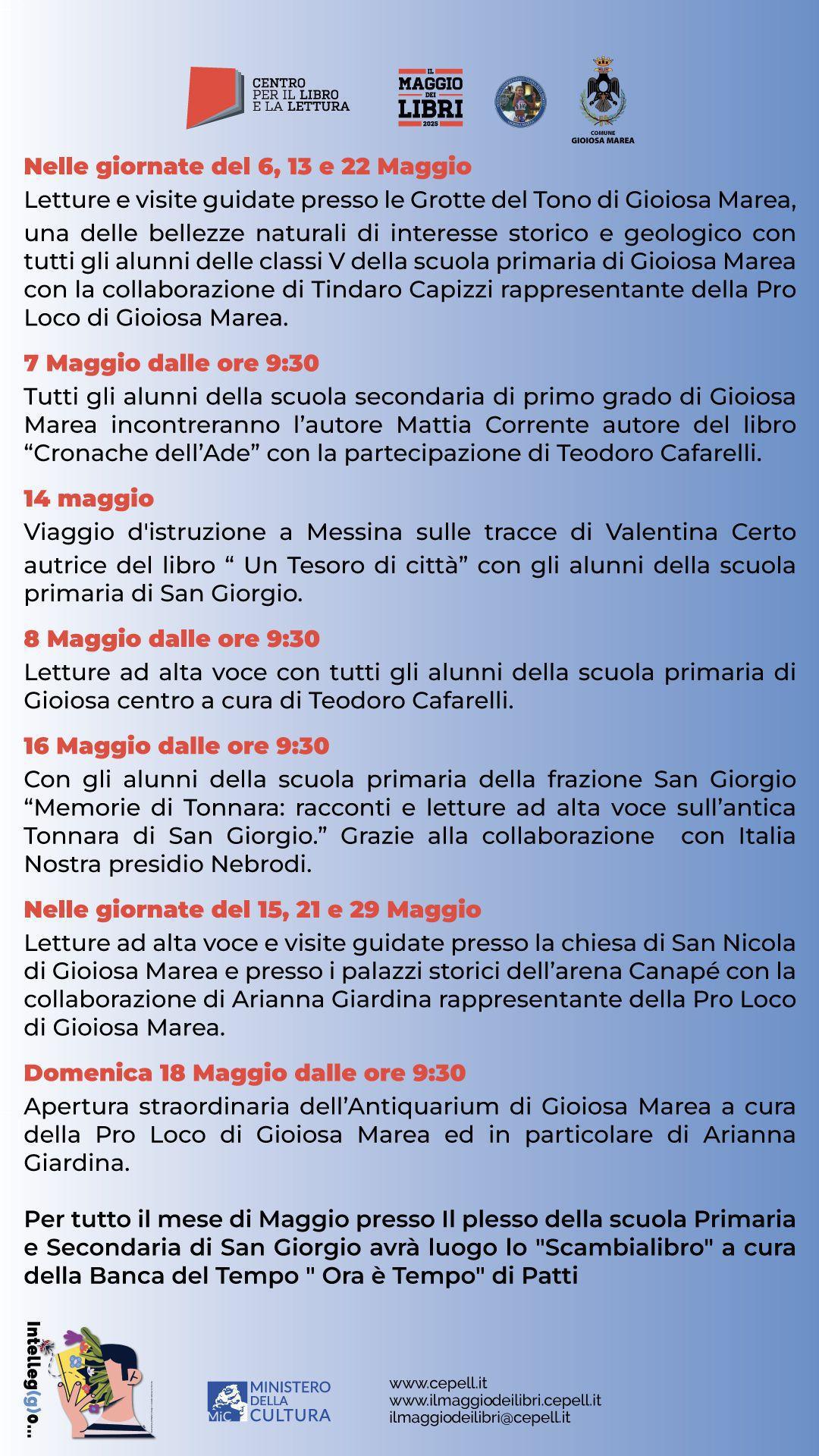 Letture ad alta voce e visite guidate