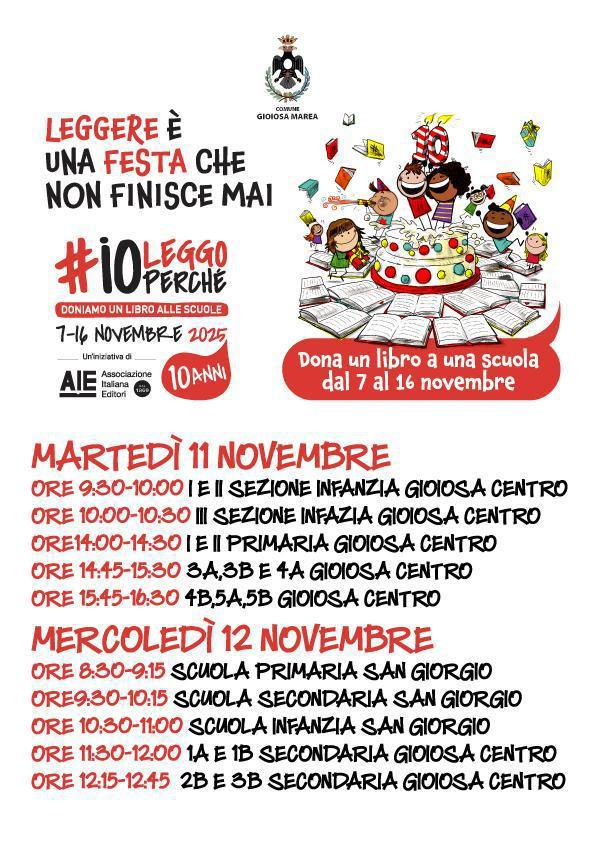 Leggere è una festa che non finisce mai #IoLeggoPerché (dalle ore 9.30)