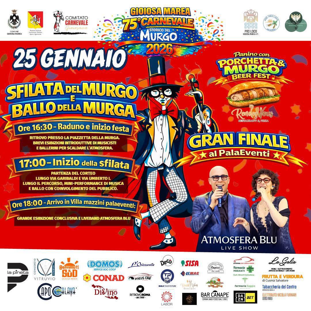 75° Carnevale Storico del Murgo - Sfilata del Murgo e Ballo della Murga (dalle ore 16.30) 75° Carnevale Storico del Murgo - Sfilata del Murgo e Ballo della Murga (dalle ore 16.30)