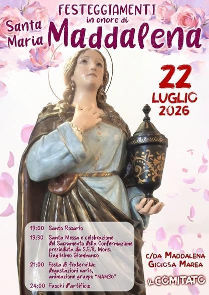 Festeggiamenti in onore di S.M. Maddalena (dalle ore 19.00)