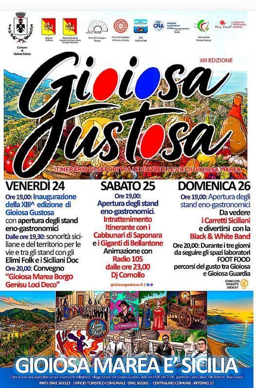 Gioiosa Gustosa - Itinerario di Sapori (dalle ore 19.00) Gioiosa Gustosa - Itinerario di Sapori (dalle ore 19.00)