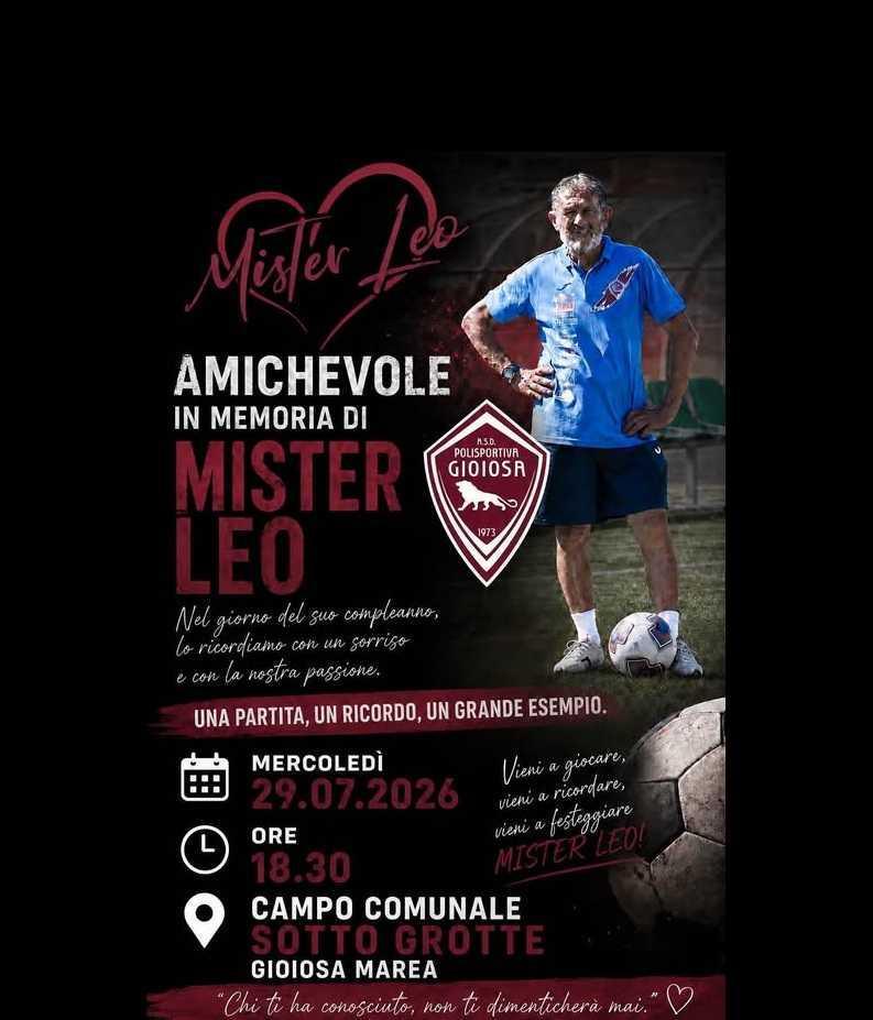 Amichevole in Memoria di Mister Leo (inizio ore 18.30)