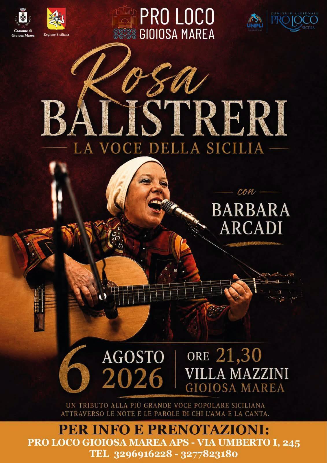 Rosa Balistreri "La voce della Sicilia" (inizio ore 21:30)