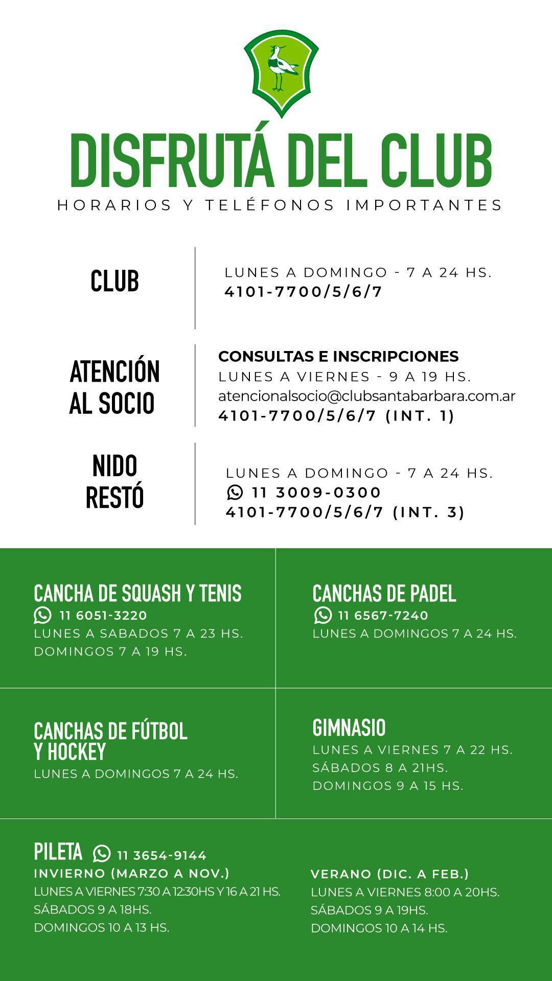 Disfruta del club