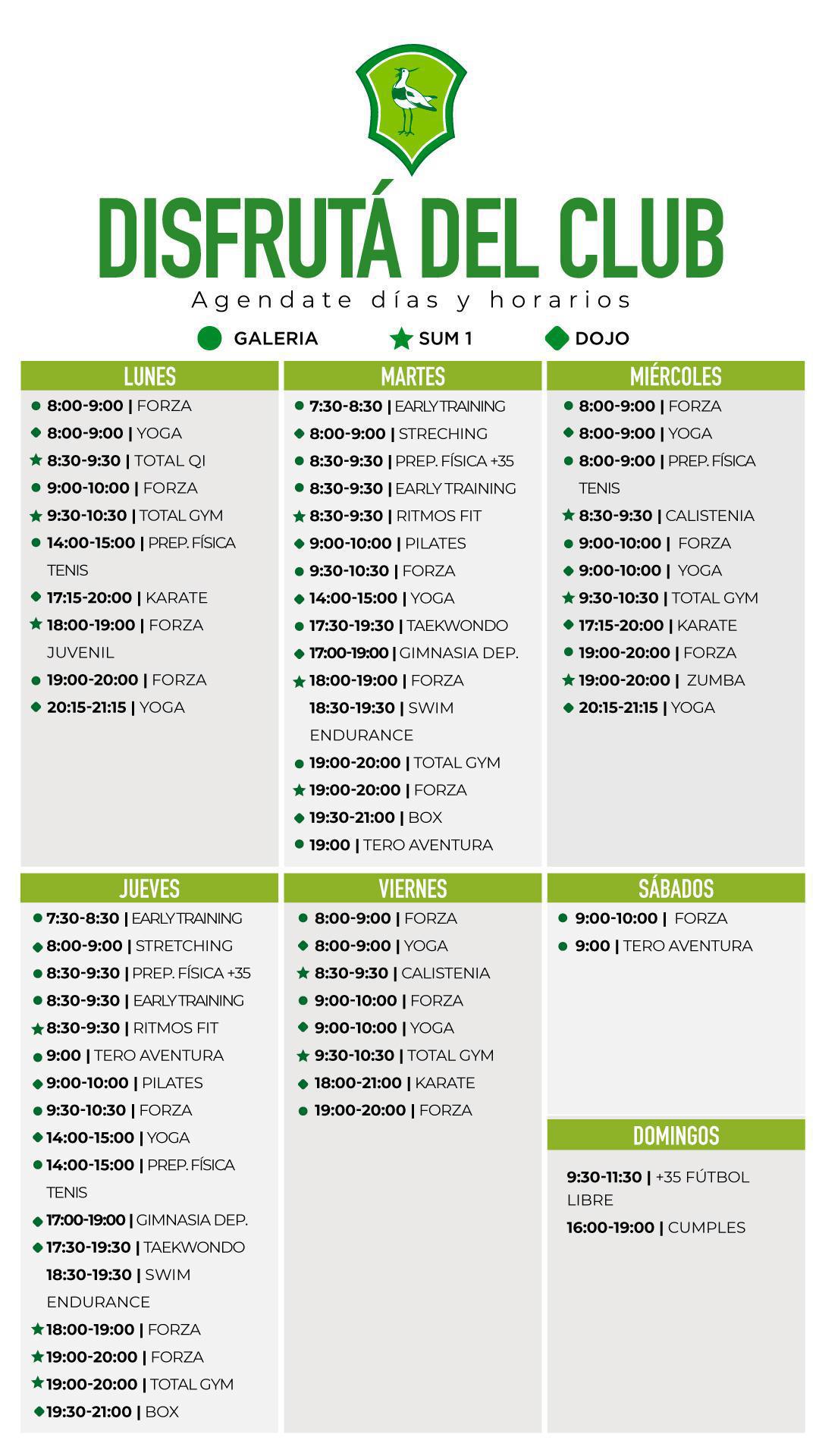 Disfruta del club