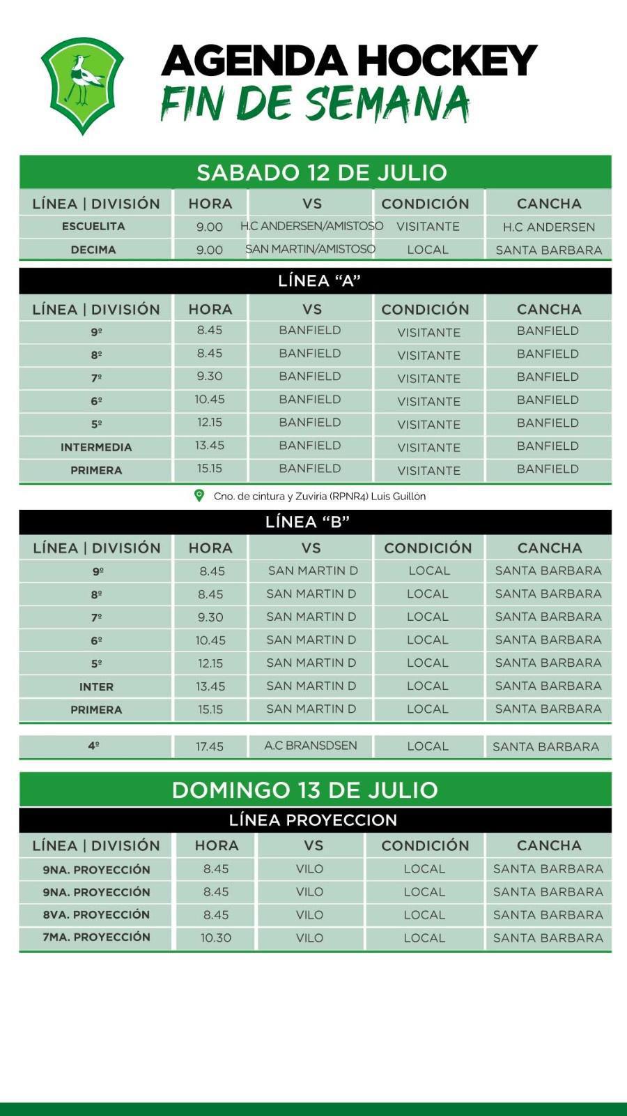 Agenda del fin de semana