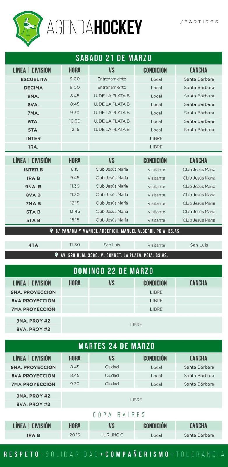 Agenda del fin de semana