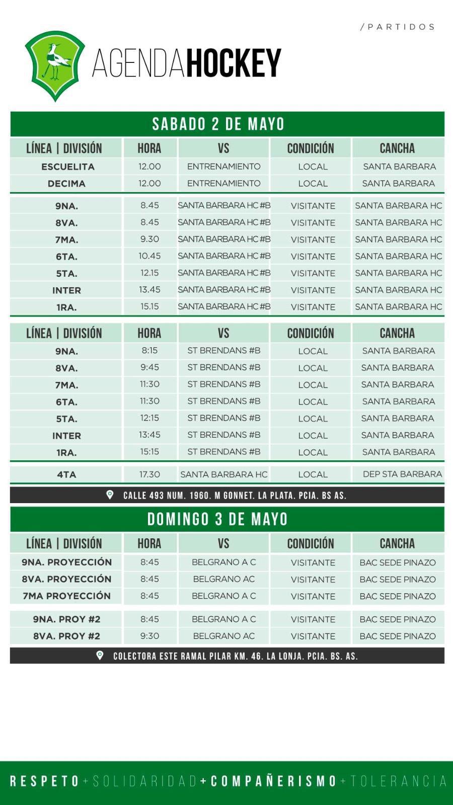 Agenda del fin de semana
