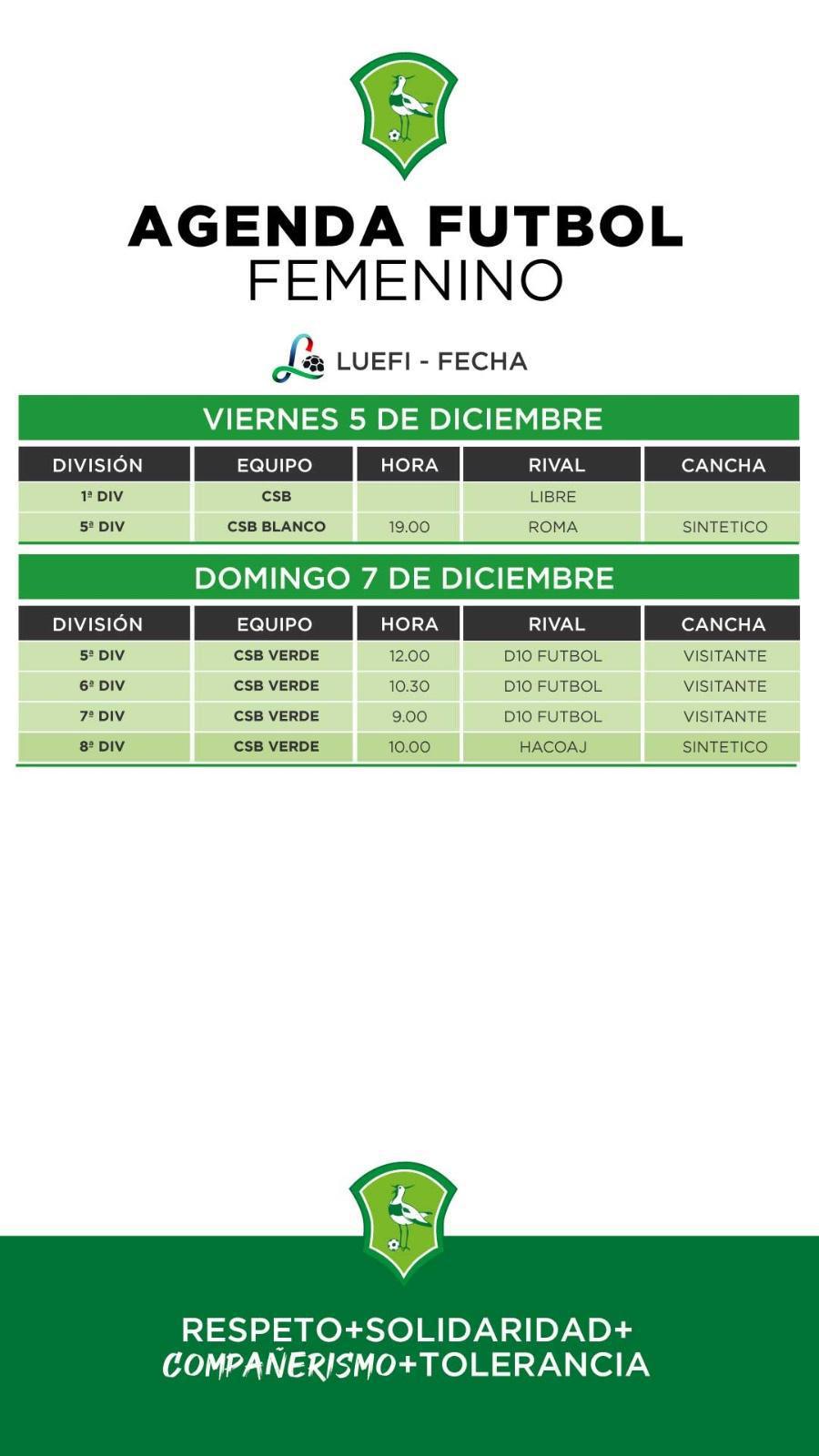 Agenda futbol