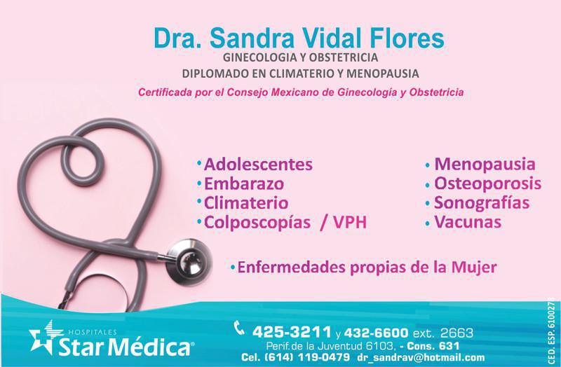 Dra. Sandra Vidal Flores Dra. Sandra Vidal Flores