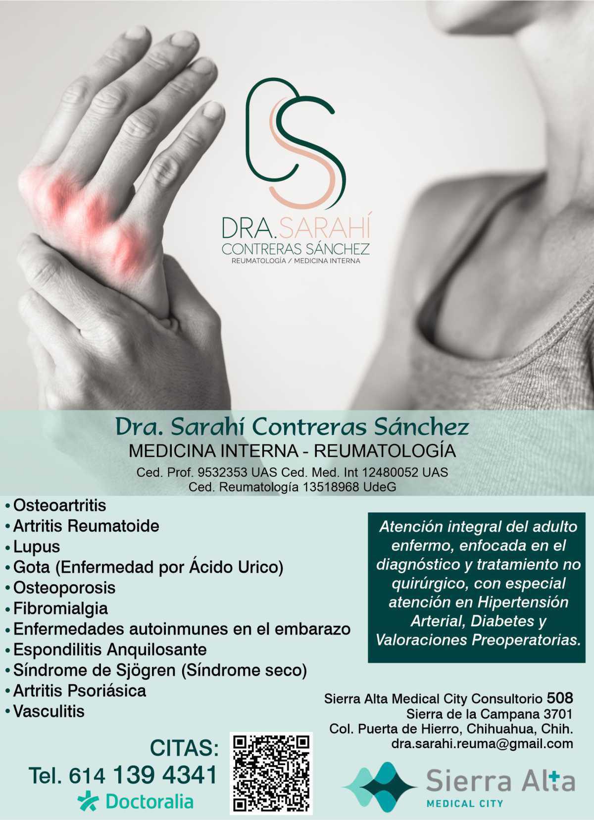 Dra. Sarahí Contreras Sánchez Dra. Sarahí Contreras Sánchez